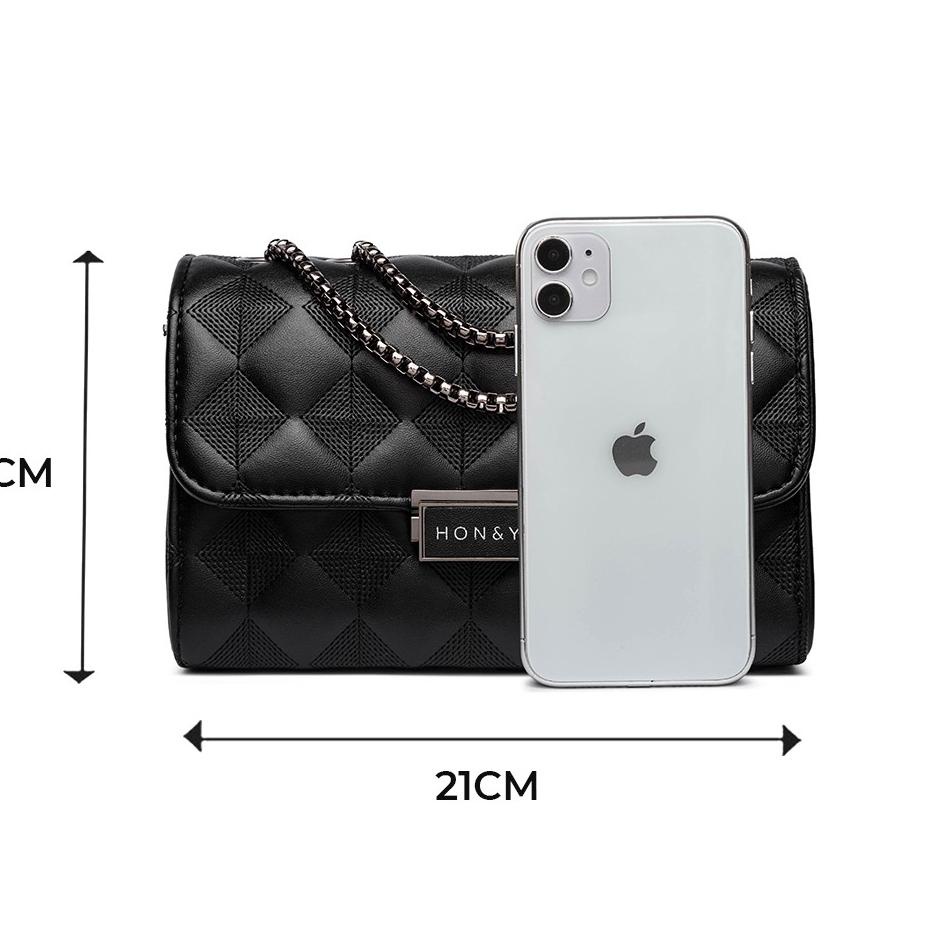 Muraaaahh.. [HONYAN] Tas Selempang Wanita Import Terbaru Promo Sling Bag Tali Rantai Warna Hitam Ori