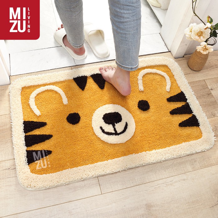 YASASHI TORA Indoor House Mat Keset Bulu Rumah Kamar Mandi Serbaguna Cute Animals Anti-Slip 45X65cm