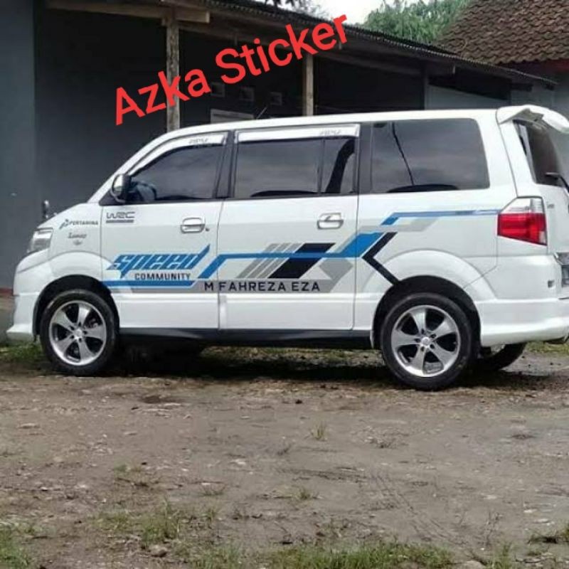 striping sticker cutting sticker mobil APV arena luxury travel Van dll