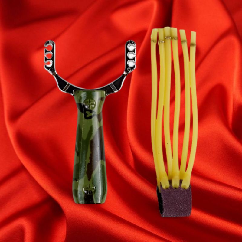 Ketapel Burung Ikan Triple Strip Alumunium Plus Tali Karet