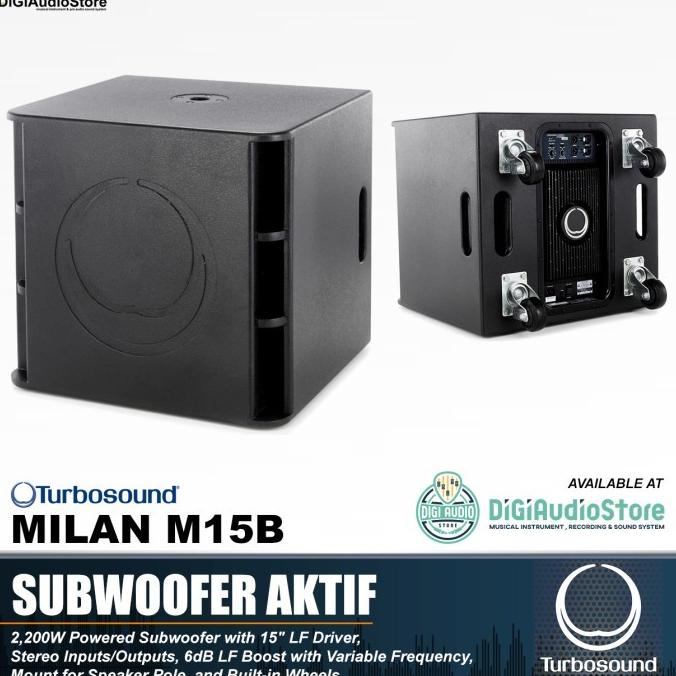 Turbosound Milan M15B 15 Inch 2200 Watt Speaker Subwoofer / Sub Aktif Marmarolshop1