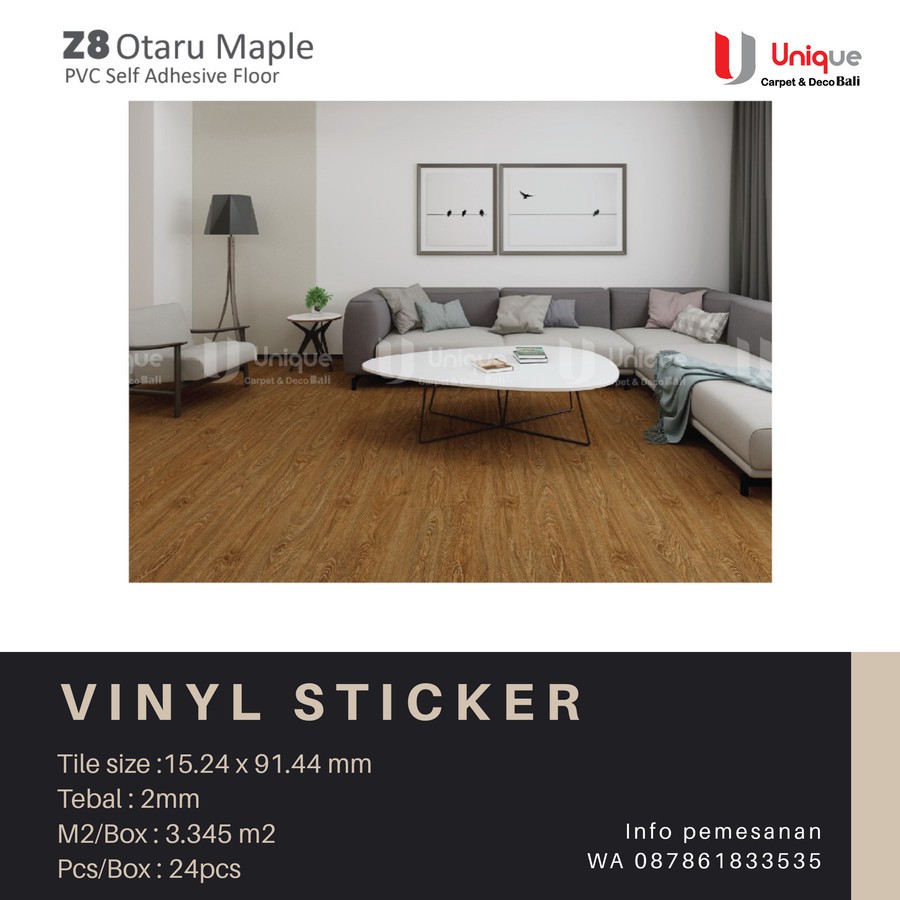 Vinyl Lantai Sticker Marvel Tebal 3mm Z8 / Karpet Vinyl Stiker Motif Kayu Murah