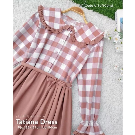tatiana dress   gamis remaja2022wanita   gamis korean rempel baju gamis 2022 terbaru modern tatiana 