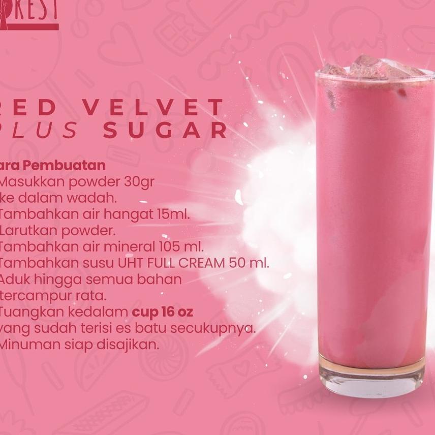 

[DISCOUNT S9056] Bubuk Minuman RED VELVET Powder 1000g PLUS GULA - Forest Bubble Drink Diskon Promo