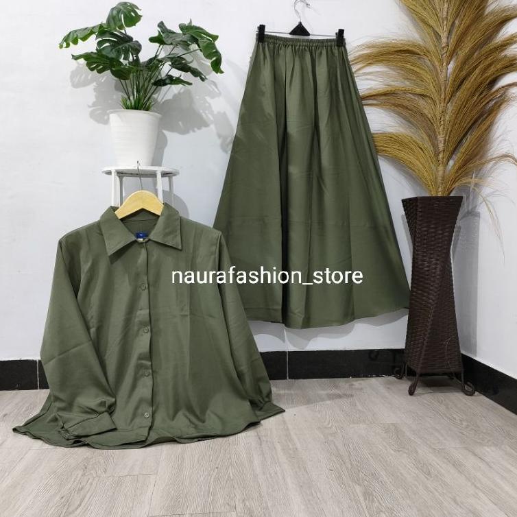 Naura Set/Stelan Rok bahan syakilah/ One Set Rok | CMK.10Jn22w