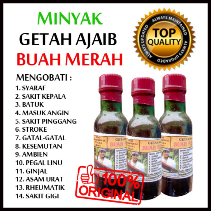 Minyak Getah kayu buah merah Asli papua