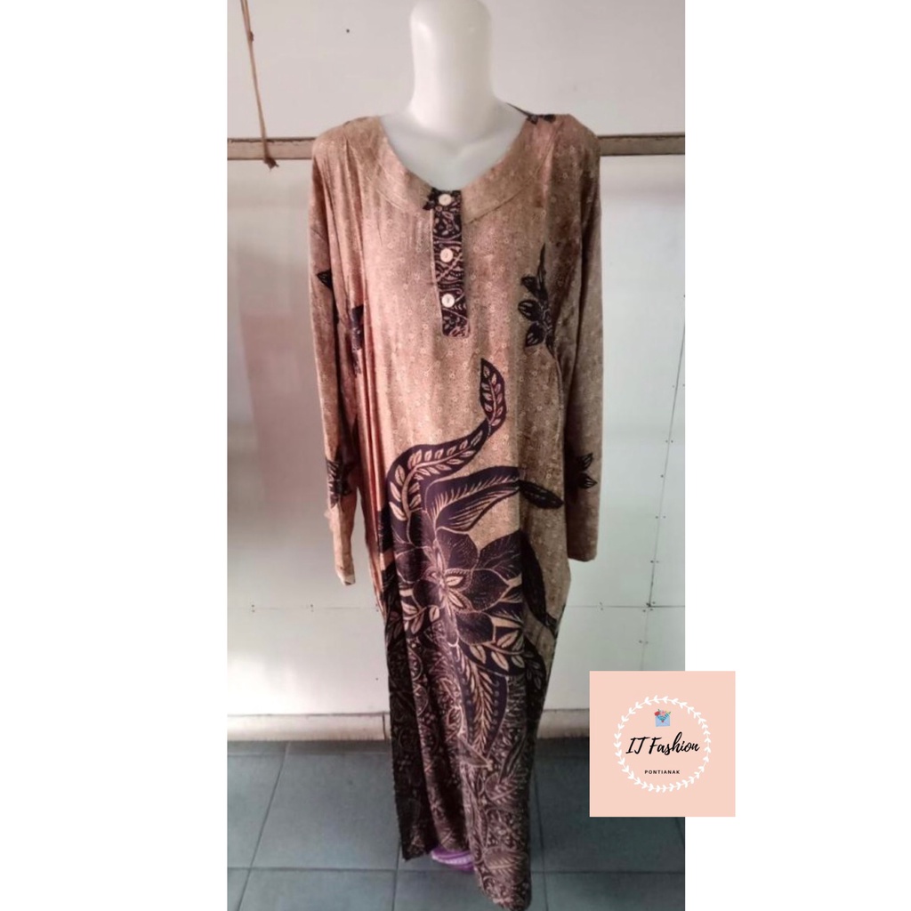 Daster Longdress Jumbo Dia Putri Batik Pekalongan Baju Tidur Daster Busui