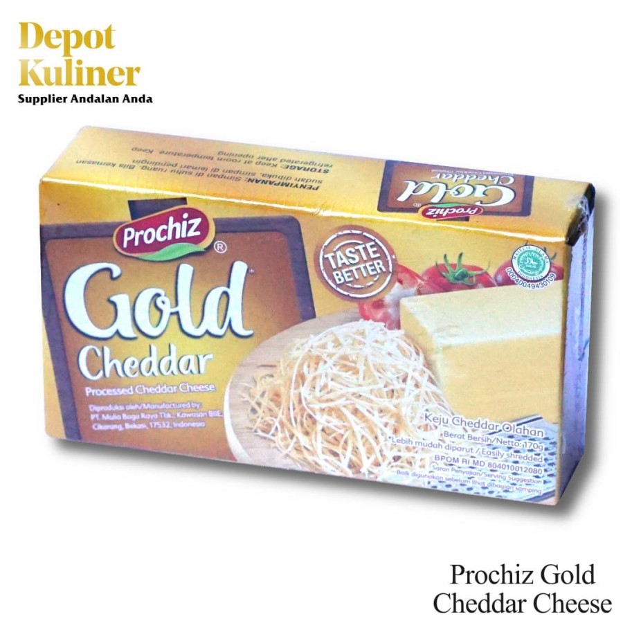 Jual Keju Prochiz Gold Cheddar / Cheddar Cheese 160 G | Shopee Indonesia