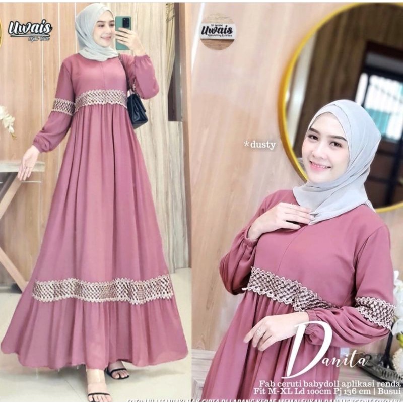 DANITA ORIGINAL UWAIS / GAMIS CERUTY RENDA ORI UWAIS