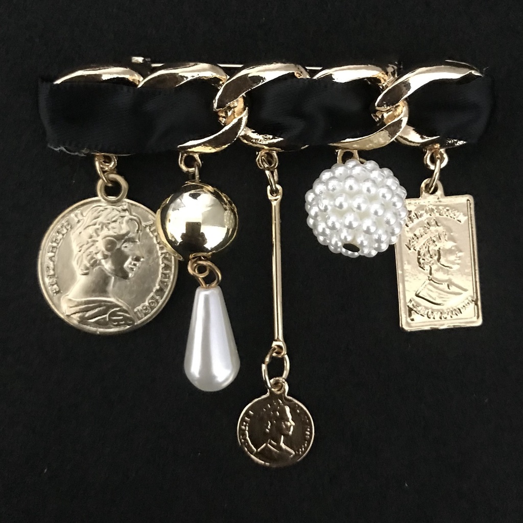 BROS JUMBAI MEWAH GAYA NEL WARNA GOLD KERAH PIN BROS BROCADE PERHIASAN FASHION WANITA PAKAIAN/3343 -2-1