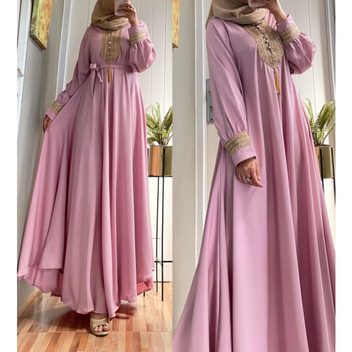 MAYA DRESS SHAKILA RENDA LENGAN PANJANG