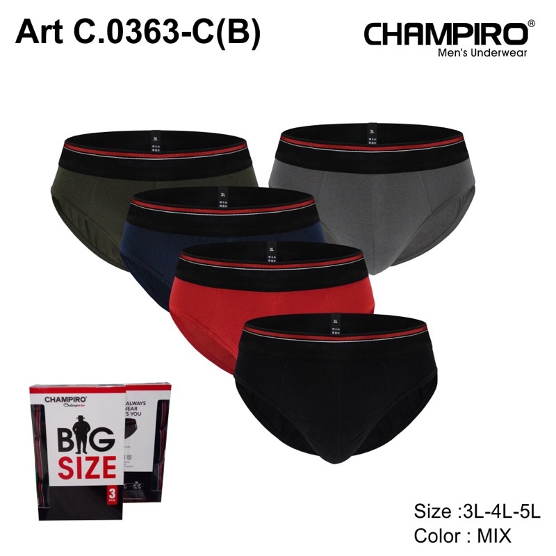 CHAMPIRO 0363 C (B) / cd pria jumbo / celana dalam jumbo / cd pria big size