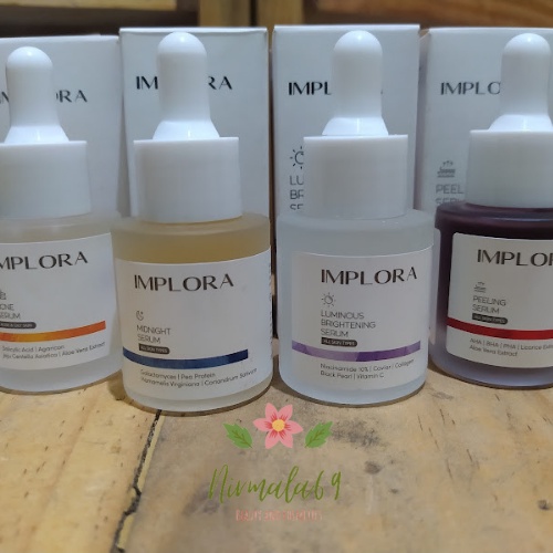 SERUM IMPLORA 20ml ACNE SERUM/PEELING SERUM/LIMINOUS BRIGHTENING SERUM/MIDNIGHT SERUM/SERUM WAJAH IM