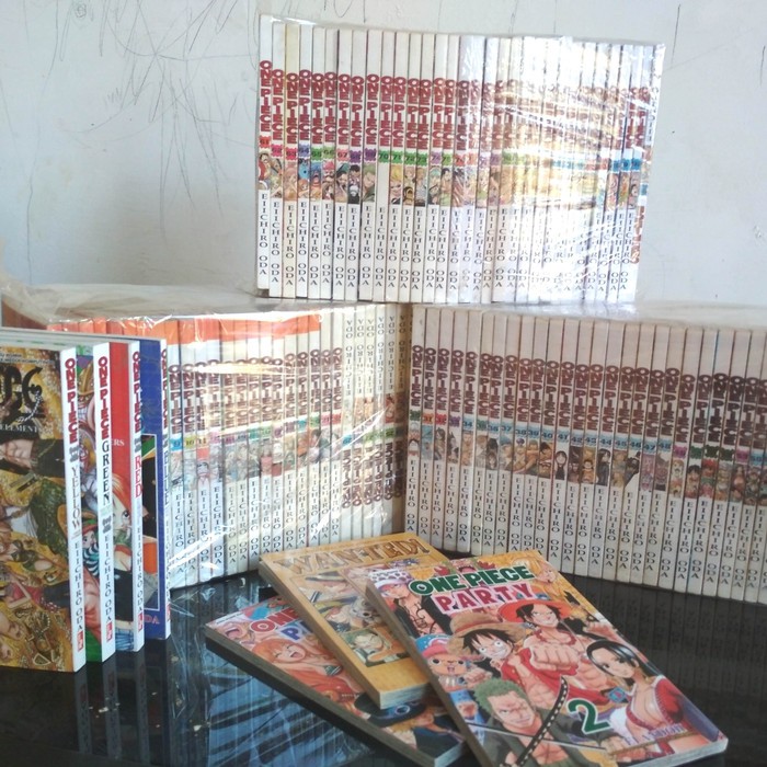 FULL FREE ONGKIR - 100buku - Komik One Piece 1-93 Murah + 7buku data book lengkap