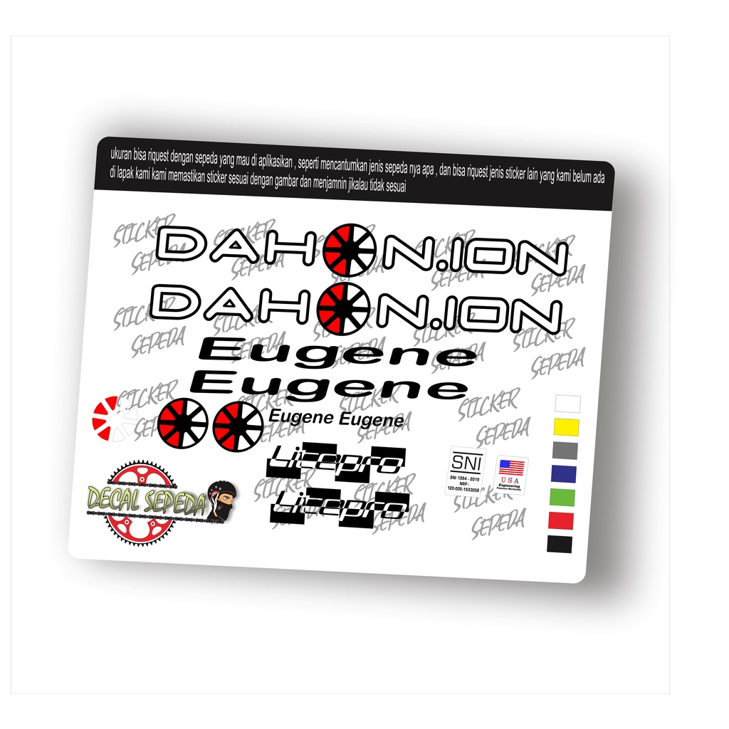 decal sepeda dahon eguene - sticker sepeda dahon