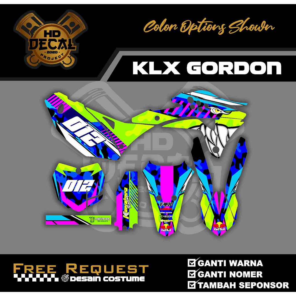 Decal KLX Gordon Decal klx bf /dtracker/klx150/gordon Full Body Design Custom