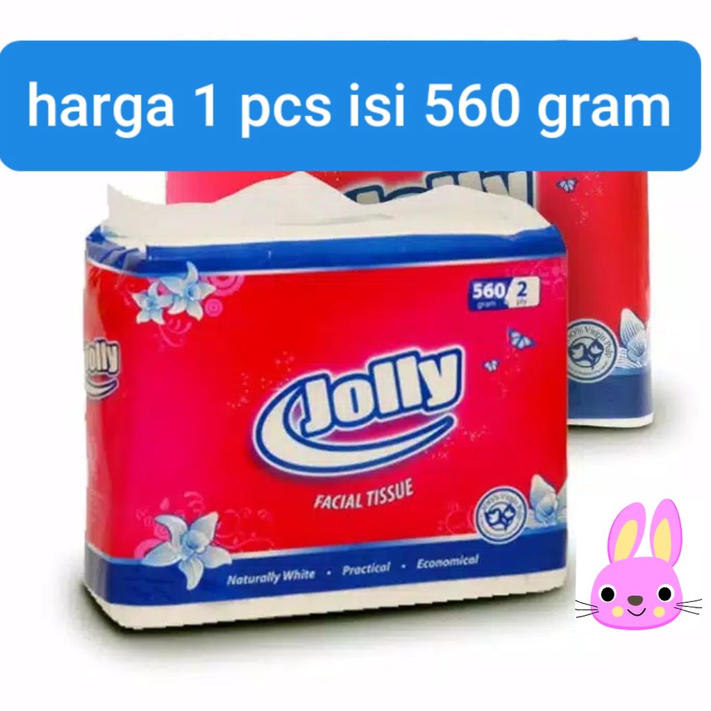 Tissue JOLLY Kiloan 560 gram lapisan 2 ply Tisu Facial pack (no.150)