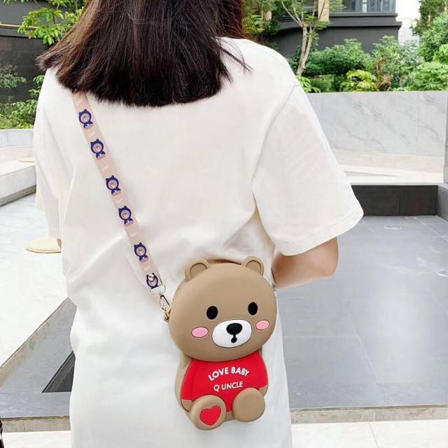 Tas brown line bahan silikon