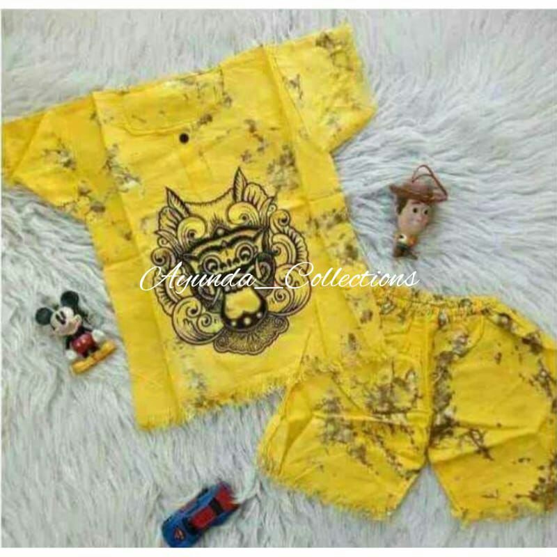 [PROMO] Baju Setelan Anak Motif Barong Bali