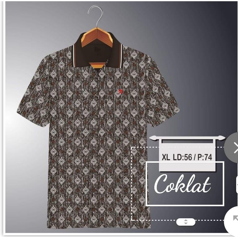 Kaospolos - Kaos kerah pria | kaos motif batik saku dewasa  | kaos polo shirt batik 06