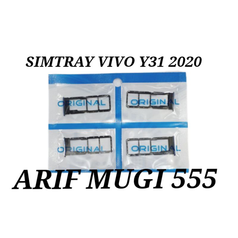 Simtray Slot kartu Tempat Sim Card Vivo Y31 2020 Original