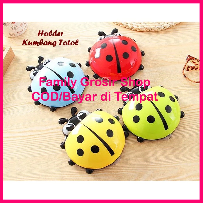 Tempat sikat gigi kumbang Holder toothbrush ladybug