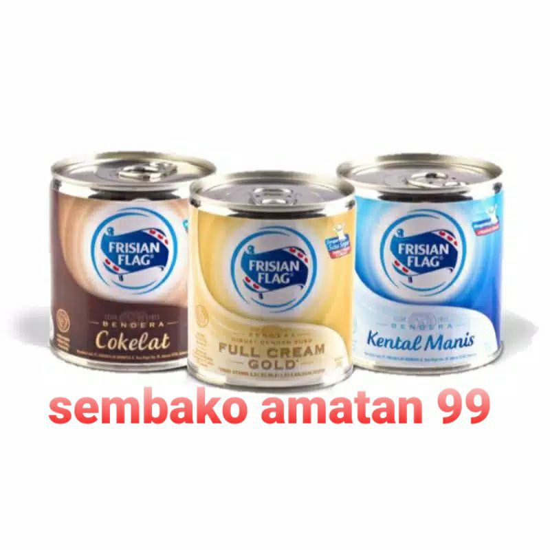 Frisian Flag Susu / Susu Bendera Full Cream Kaleng 370 Gram Putih