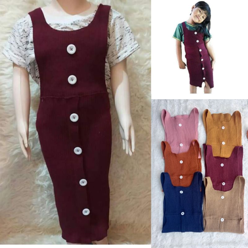 M Overall Anak Perempuan 1-3 Tahun Dress Operol Rajut