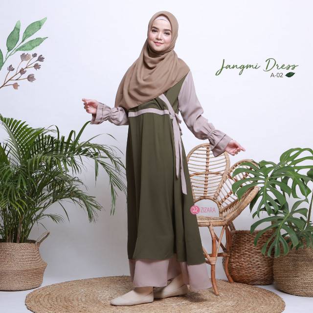 Gamis Jangmi Dress Kode A02 Zizara Busui Syari Cantik Model Hanbok Modern