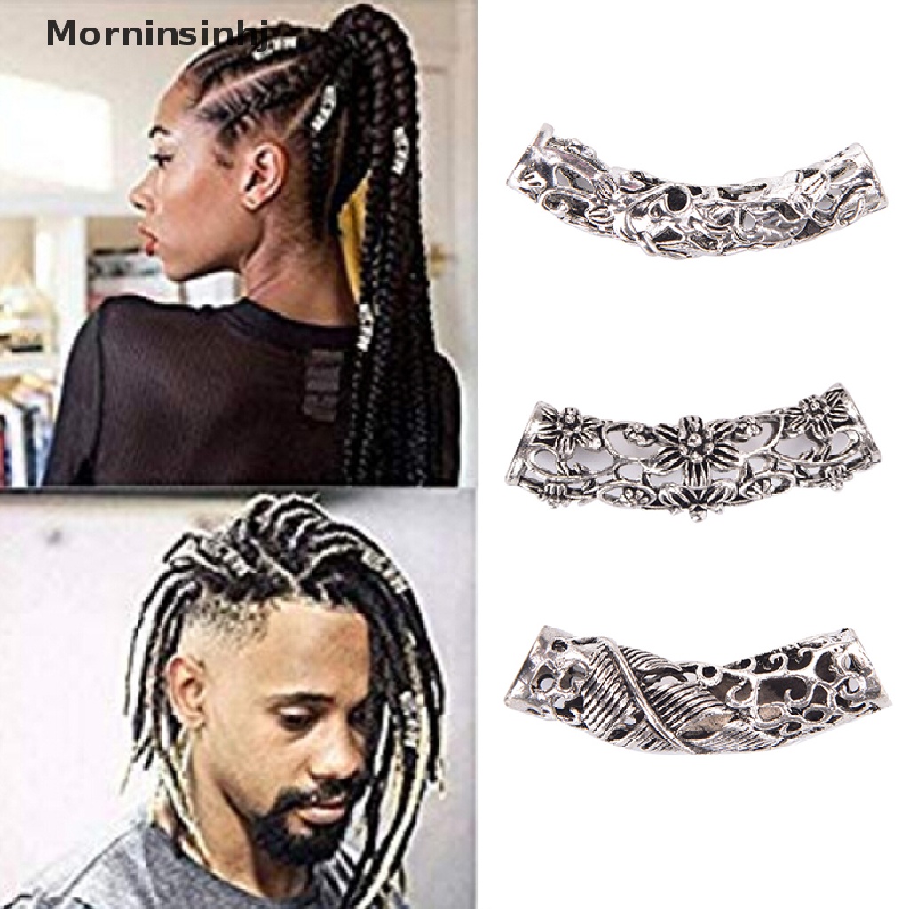 Mornin Viking Jenggot Manik Gimbal Manset Manik-Manik Rambut Perhiasan Celtic Silver Tibet id