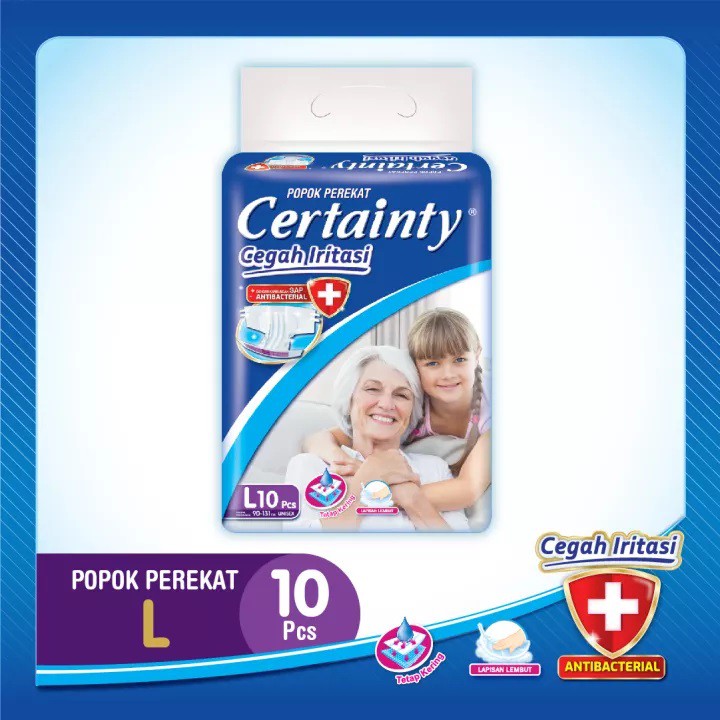 Certainty Adult Diapers M10/L10.XL10 - Certainty Popok Dewasa M 10/ L 10/ XL 10