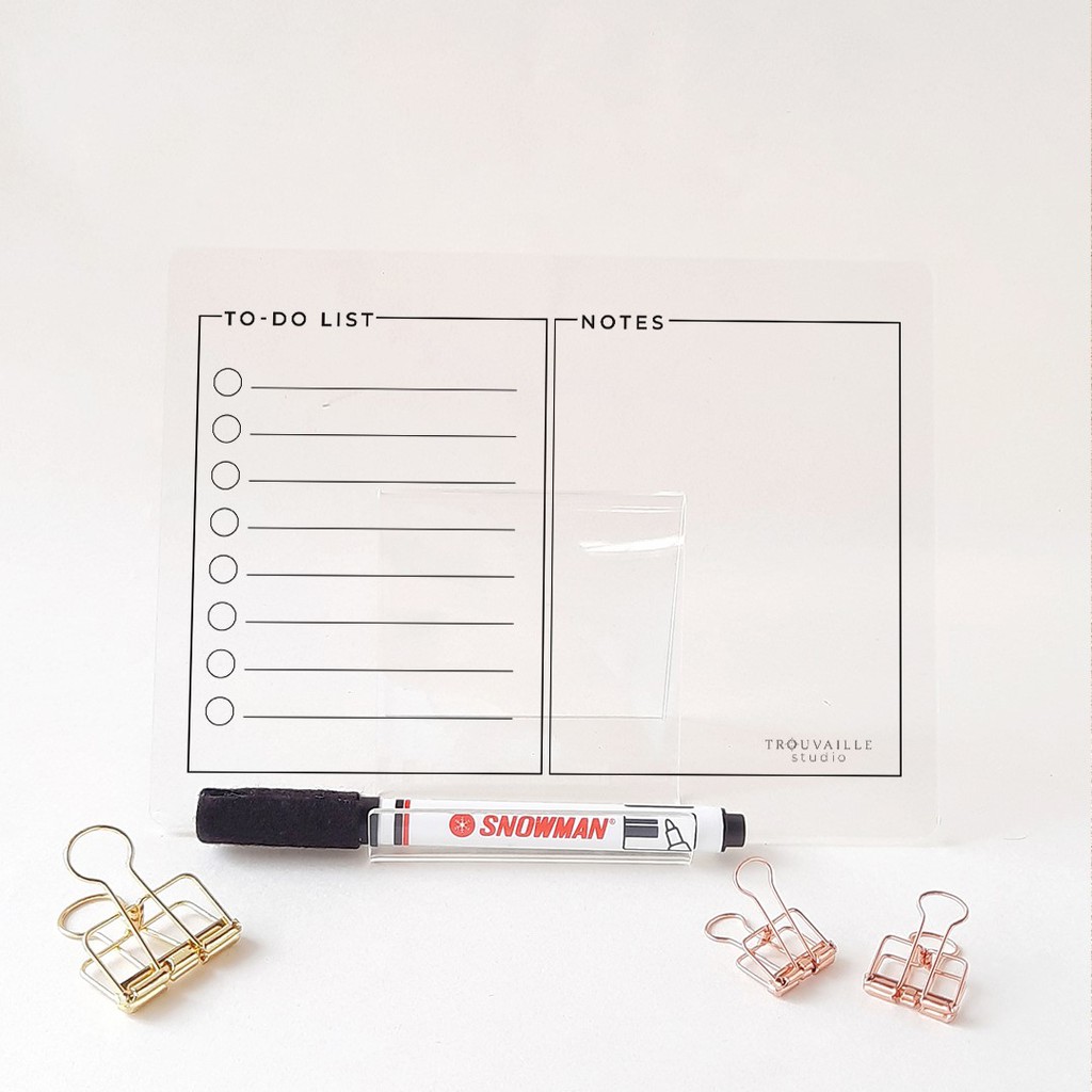 

[Artopia] Desk Planner by TROUVAILLE STUDIO / Planner Agenda Meja Acrylic Akrilik Reusable