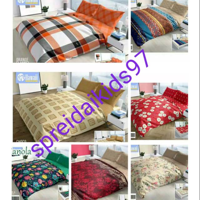 BEDCOVER HAWAII KING 180X200X20CM ORANGE FLANEL,CHOCO,ACAPULCO,AMMI,KEIKO,KAZAN,CANOLA