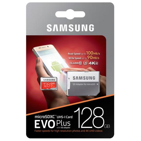 Memory card -MMC Micro SD Samsung EVO Plus 128GB Class 10 With Adapter Speed Up To 100Mb/s-Kartu Memori HP 128GB Untuk Semua Tipe HP / Support All Smartphone