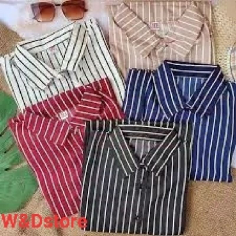 TERMURAH!!! W&amp;D KEMEJA SALUR BAJU KEMEJA MURAH BAJU ATASAN WANITA TERBARU BAJU SALUR LENGAN PANJANG