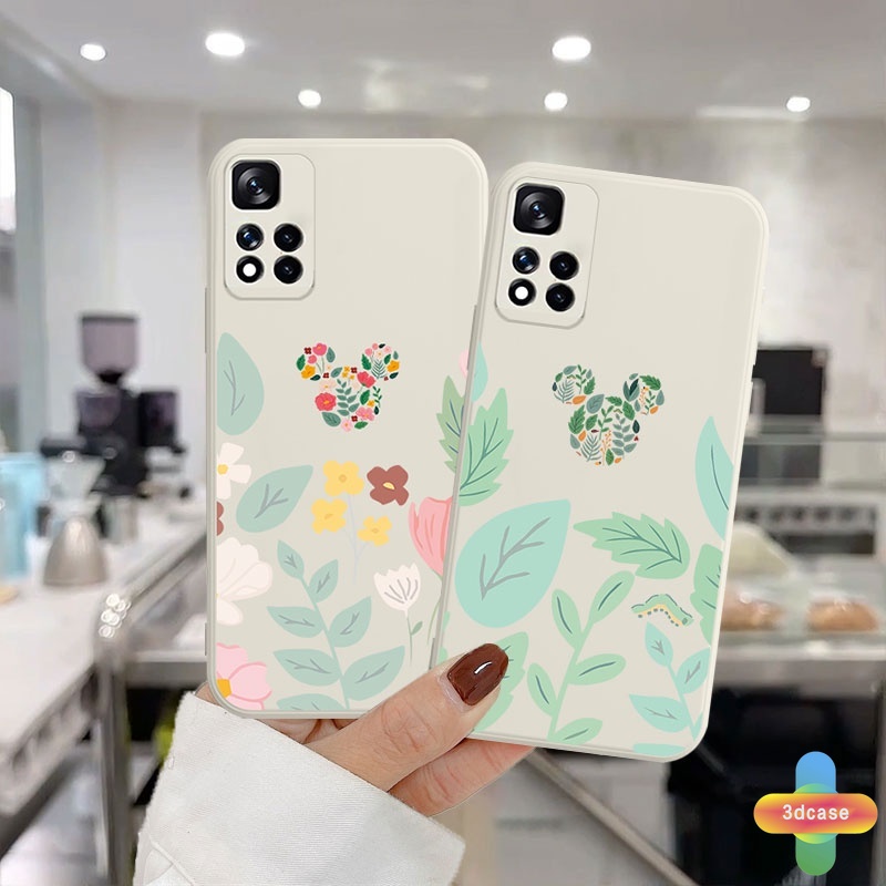 Soft TPU Case Samsung A52 A32 A12 A51 A10S A50 A20S J2 J7 Prime A02S A03 A20 A72 A50S A10 A30S A52S A30 M12 M10 M01S A54 A15 A16 A9 A5 Y12 Y20 A12 Cute Mickey Minnie Mouse Flower Anti-fall Case