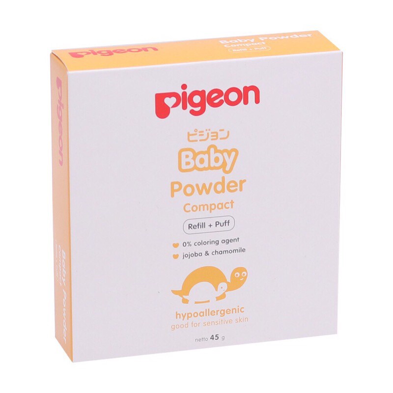 Pigeon Baby Powder (Bedak Bayi) Cake Chamomile Original 45gr Compact | Refill Murah