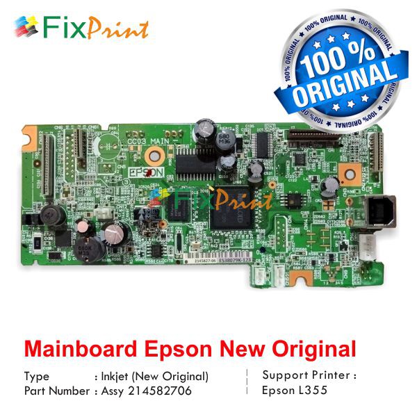 Mainboard Motherboard Printer Epson L355, Logic Board Printer Epson L355 New Original