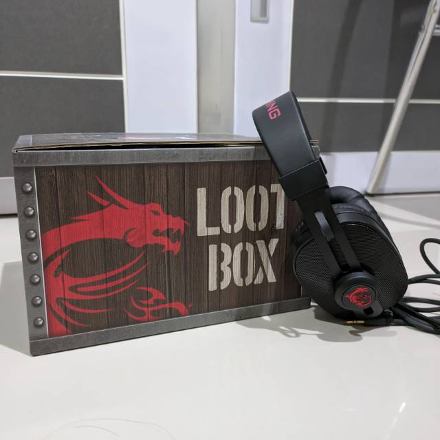 Loot Box Lootbox MSI Headphone / Headset Gaming (Bonus dari pembelian laptop) Bekas Like New