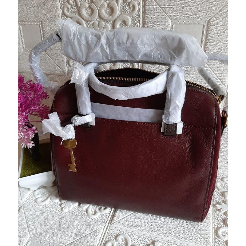 FOSSIL RACHEL SATCHEL RED