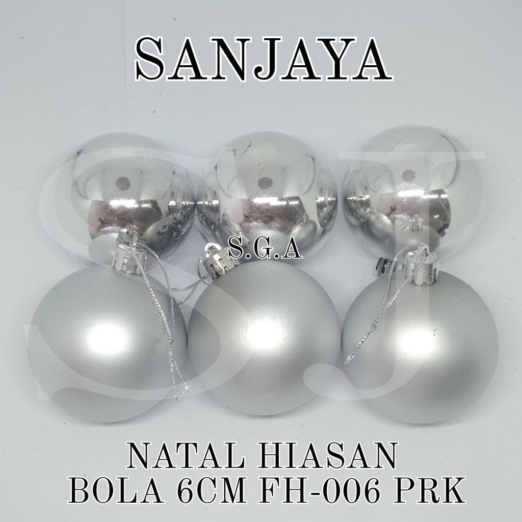 [1 Set] Ornamen Hiasan Bola Pohon Natal 3 4 5 6 7 8 Cm / Aksesoris Bola Natal Gantungan Pohon Natal / Natal Hiasan Bola 6Cm Fh-006