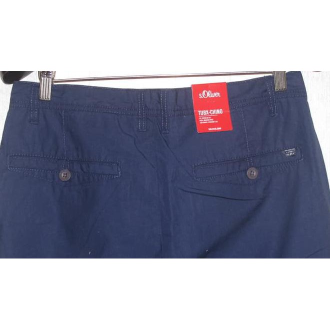 Dos2 Celana Chino Pria S.Oliver Tubx Regular Fit Original 100% - Navy, 32 92Ij