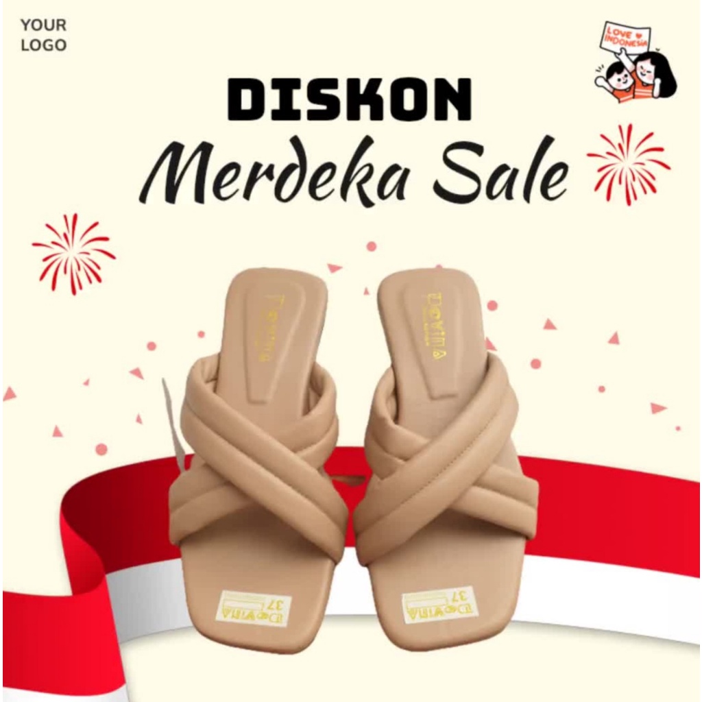 Sandal Flat Silang  Wanita DOVITA MS-62