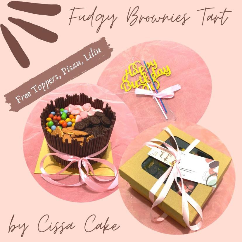 

Fudgy Brownies Tart by Cissa.Cake / Kue Pocky / Kue Ulang Tahun / Birthday Cake