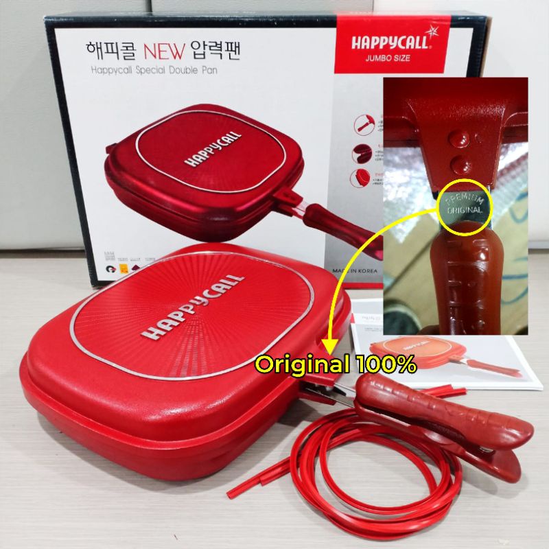 TEFLON BOLAK BALIK - TEFLON DOUBLE - SUGGO HAPPY CALL DOUBLE PAN 32cm KOREA ORIGINAL-TEFLON PENGGORE
