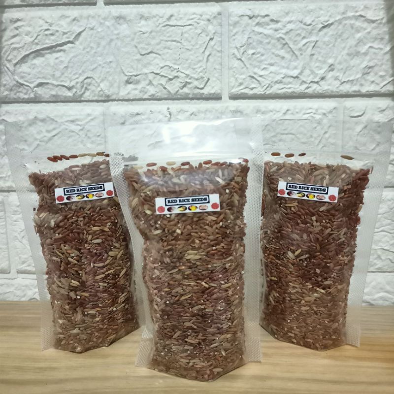 Red Rice Seed Pakan Biji Terbaik Untuk Hewan Penyuka Biji Bijian Pakan Redriceseed Hamster Burung PouchS