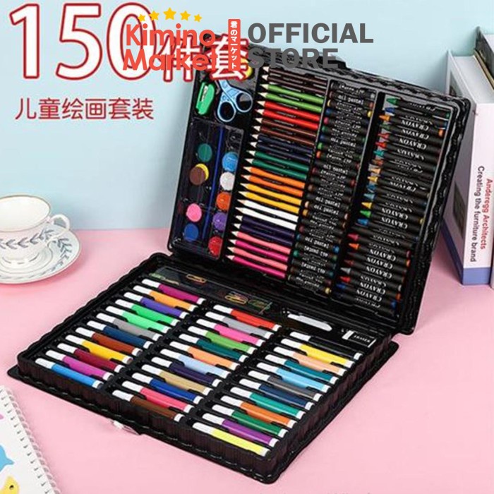 

Wow Set 150 Pcs Krayon Pensil Warna Mewarnai Crayon Set Menggambar Murah