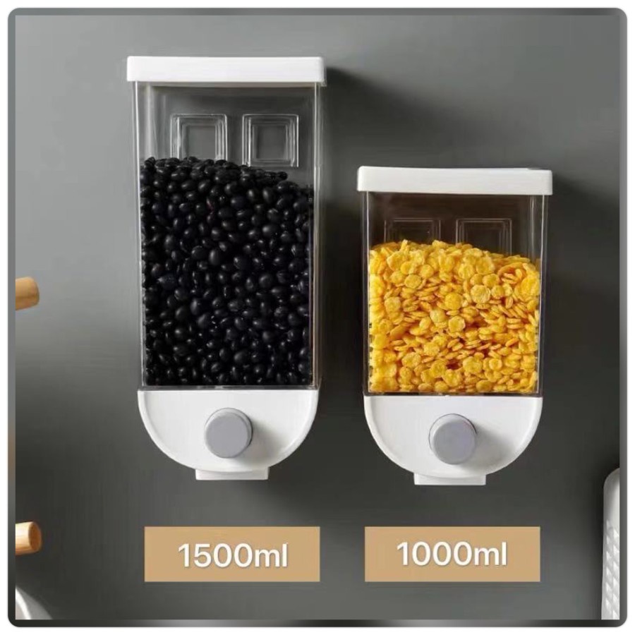 DISPENSER BERAS SEREAL GANDUM KACANG SNACK WADAH AUTOMATIC CONTAINER - 1500ML