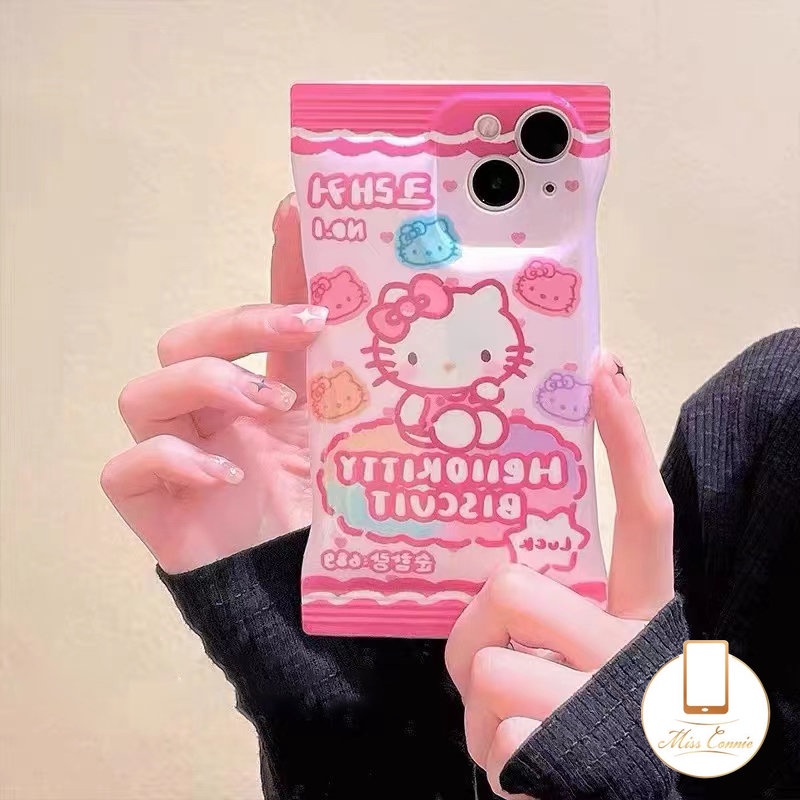 Soft Case Pelindung Kamera Motif Kartun Hello Kitty Biskuit Permen Untuk iPhone 11 XR 8 7 6 6s 14 Plus 12 14 13 Pro Max 11 Pro Max X XS Max SE 2020