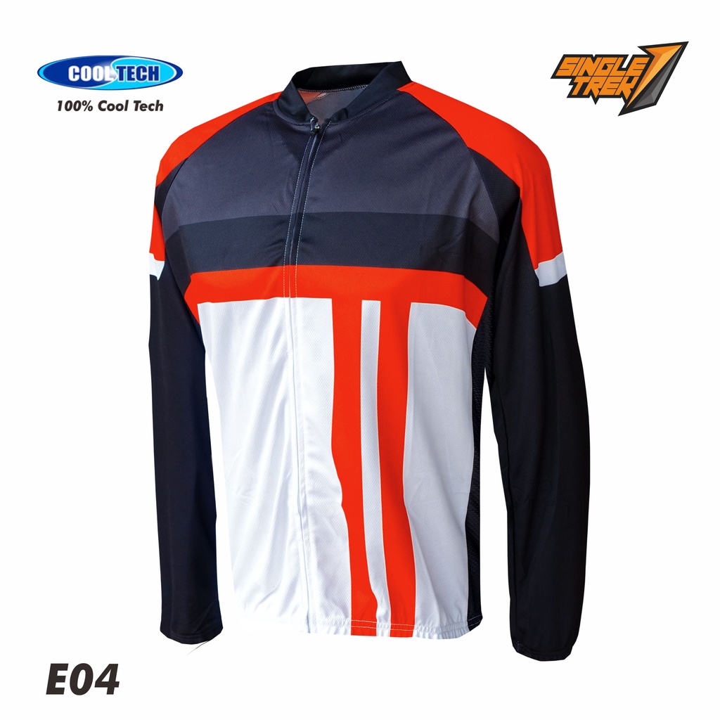 BIG SIZE Jersey Sepeda Roadbike Singletrek1 bahan FULL Cooltech JHE 04